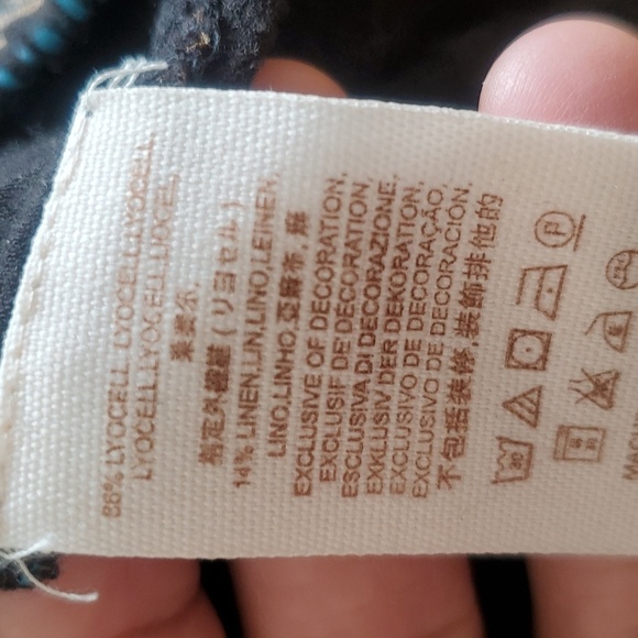 Free People - Black And Gold Medallion Peasant Boho Blouse Size L - Picture 8 of 9